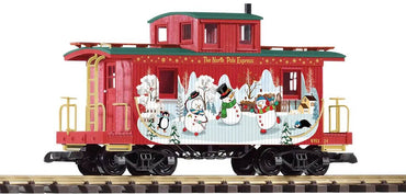 Piko 38967 Christmas Wood Caboose (G - Scale) - Wolfe Nursery